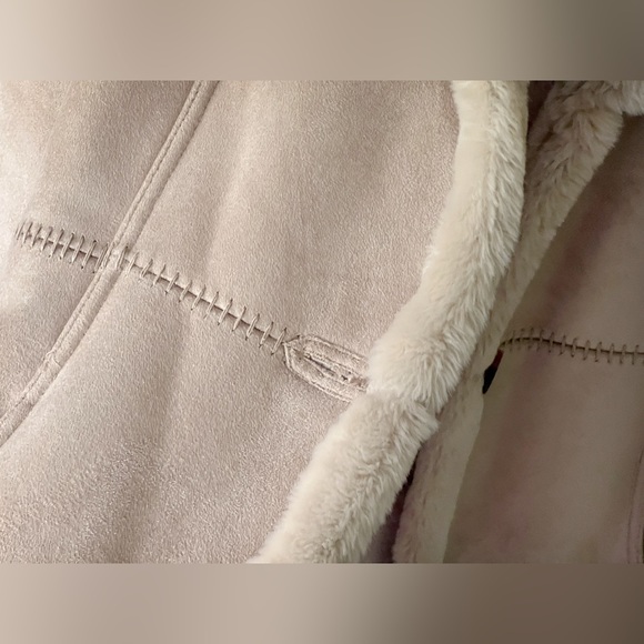 Vintage Y2K Boho Hippie Vegan Faux Fur Penny Lane Coat Brown Tan XS - Picture 5 of 8